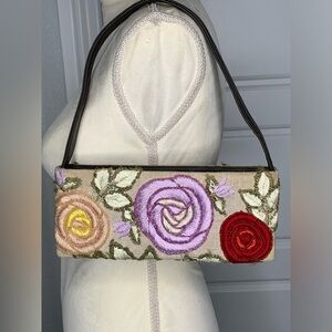 Santi Flower‎ Embroidered Shoulder Bag Multicolor